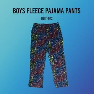 Boys or Girls Size 10/12 Colorful Scary Bear Fleece Pajama Pants